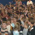 Marine thanks students