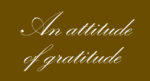 An attitude of gratitude