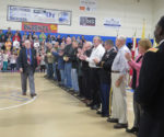 Students honor Marine