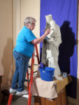 Cannaday puts the pieces back together repairing statues