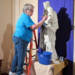Cannaday puts the pieces back together repairing statues