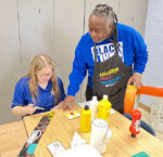Artist Kevin Cole connects with students in Clinton