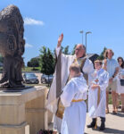 Coralville parish blesses sculpture of patron saint